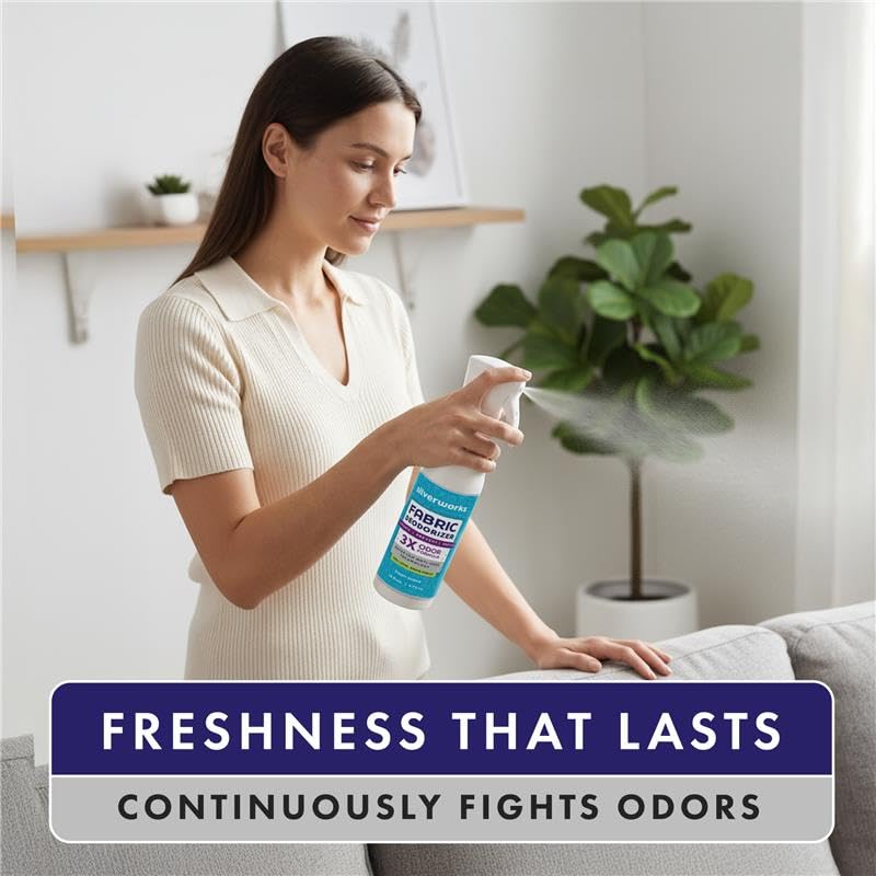 SilverWorks! Fabric Spray Odor Eliminator For Home - Powerful, Natural Silver Ion Deodorizing Technology - Clothes, Furniture And Couch Deodorizer Odor Eliminator And Refresher Spray -16.9oz - Image 2
