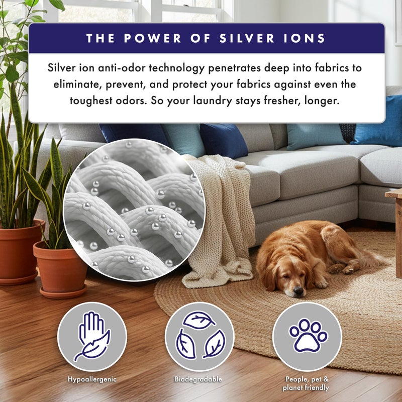 SilverWorks! Fabric Spray Odor Eliminator For Home - Powerful, Natural Silver Ion Deodorizing Technology - Clothes, Furniture And Couch Deodorizer Odor Eliminator And Refresher Spray -16.9oz - Image 4
