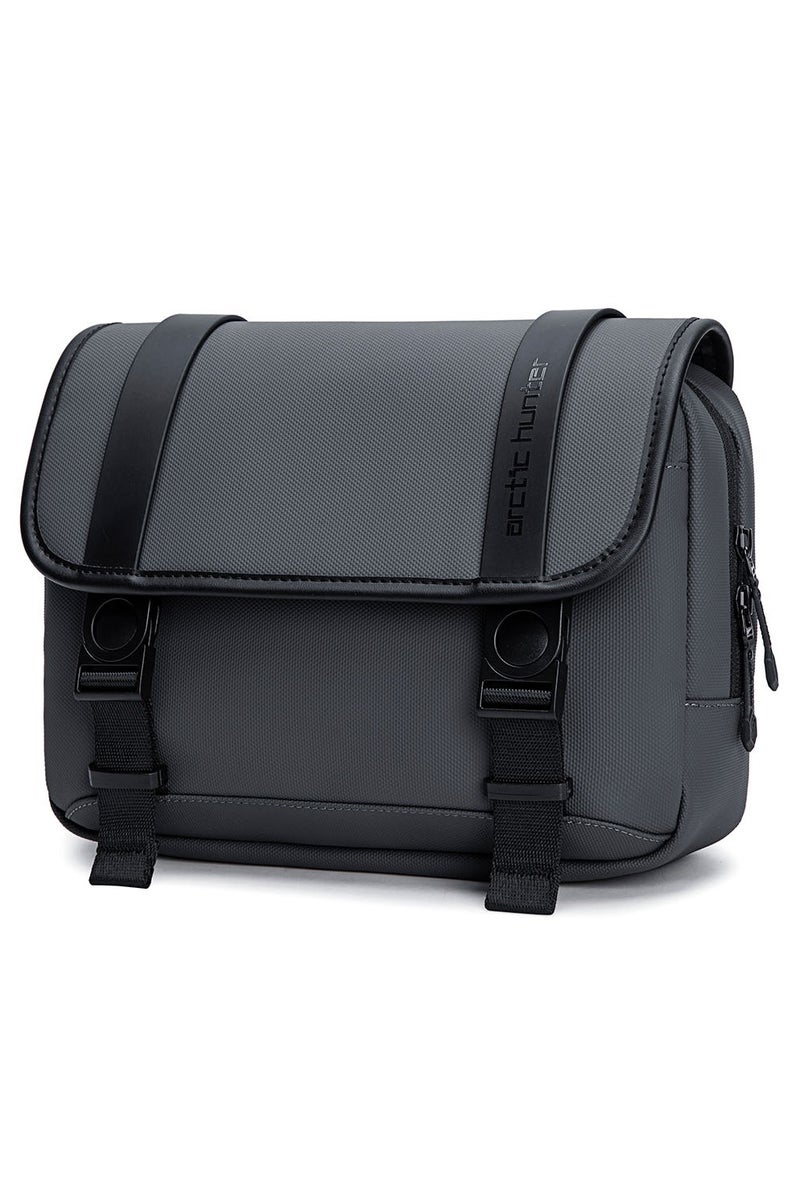 أركتيك هانتر حقيبة كروس بودي للرجال، حقيبة خفيفة الوزن صغيرة للكمبيوتر اللوحي، حقيبة عمل للمكتب، رمادي - Image 1