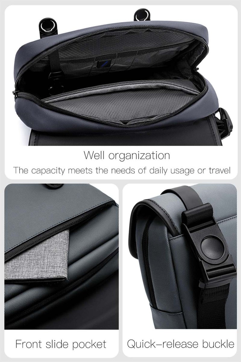 أركتيك هانتر حقيبة كروس بودي للرجال، حقيبة خفيفة الوزن صغيرة للكمبيوتر اللوحي، حقيبة عمل للمكتب، رمادي - Image 5