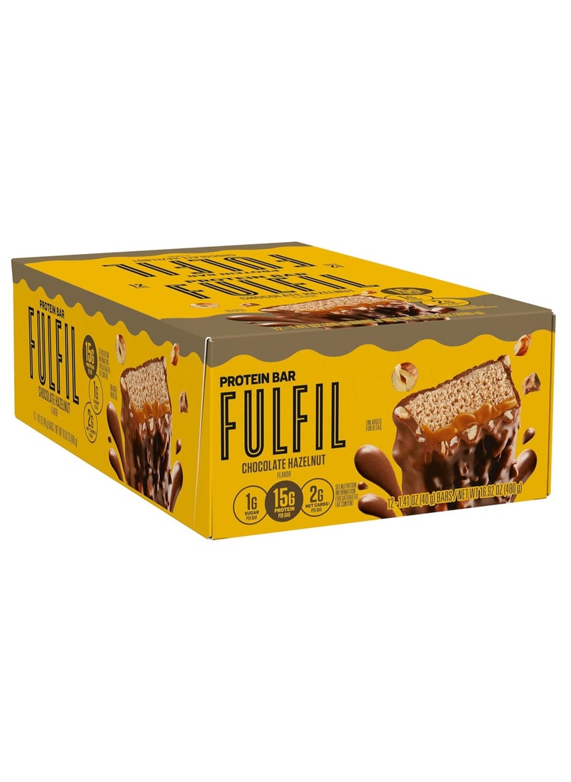 Fulfil Protein Bars FULFIL Chocolate Hazelnut 12 Bars, Each 40g  - Image 1