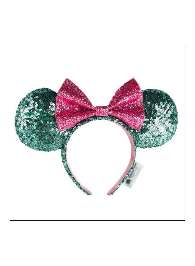 NIBEMINENT Minnie Ears Design Headband Green/Pink