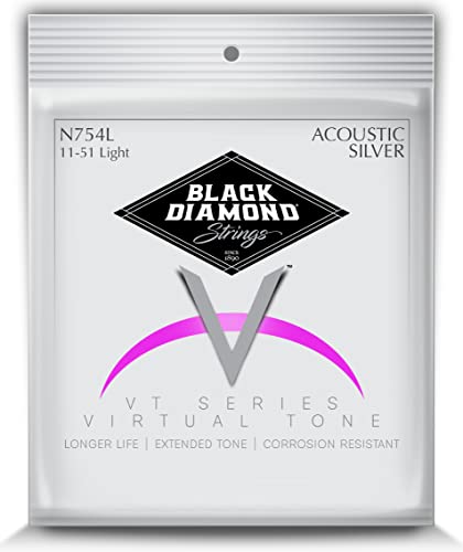Black Diamond Strings® N754L Acoustic Silver Wound Light .011P.014P.025S.031S.040S.051S - Image 1