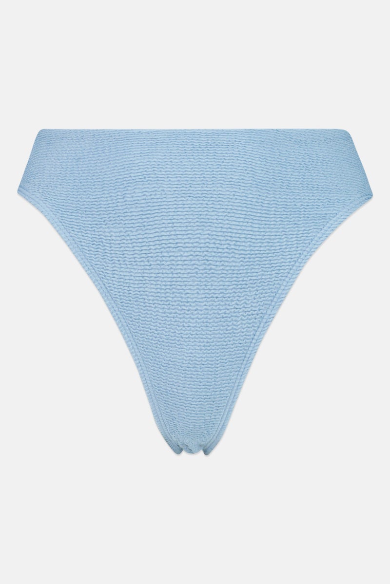 Free Society Women Textured High Waist Bikini Bottom, Blue  - Image 1