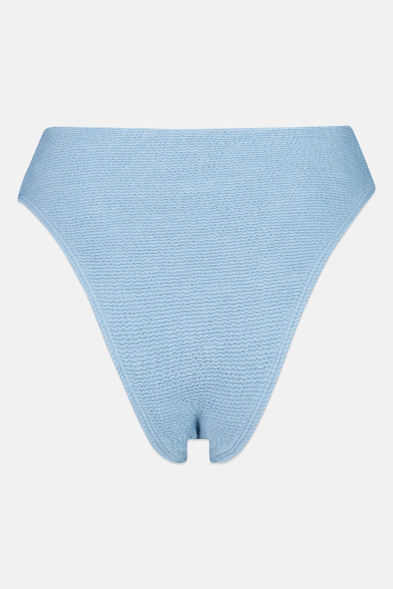 Free Society Women Textured High Waist Bikini Bottom, Blue  - Image 2