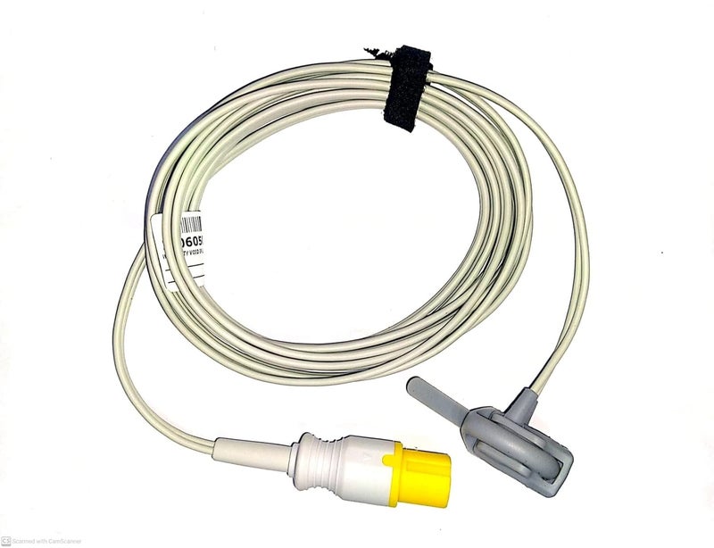 DHIPL - CONTEC 6 PIN ROUND SPO2 PROBE 3 MTR NEONATE FIX WRAP TYPE FOR MULTIPARA MONITOS ANS TABLE TOP MONITOR - Image 1