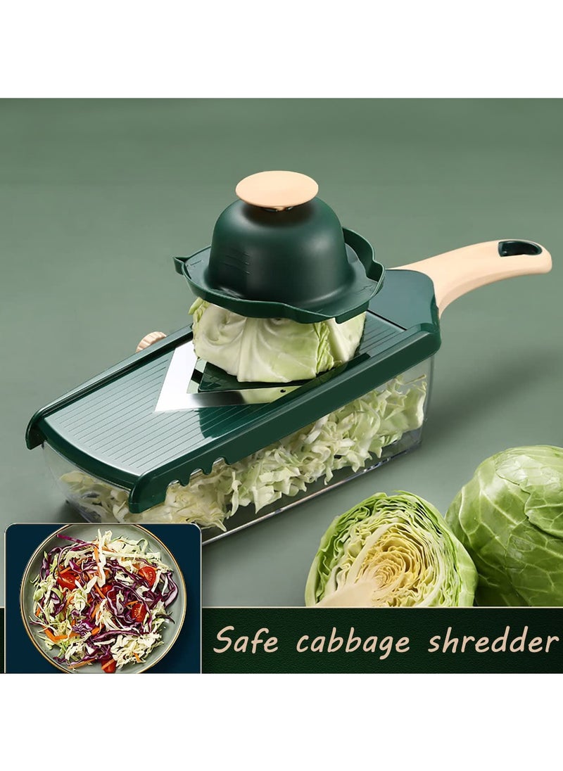 KASTWAVE - Adjustable Mandoline Food Slicer for Kitchen, Ultra Sharp V-blade Vegetable Slicer with Container, Slicer Vegetable Cutter, Julienne slicer, Potato Slicer for Apple, Onion, Tomato lemon Slicer - Image 1