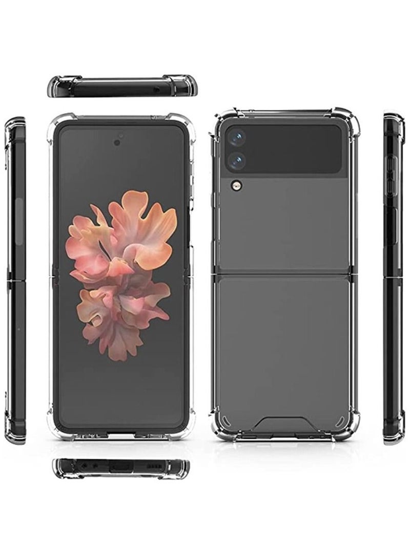 Itop for Samsung Galaxy Z Flip 4 Acrylic Back Case with Edges Full Cover and Protect Camera - Transparent - Image 2