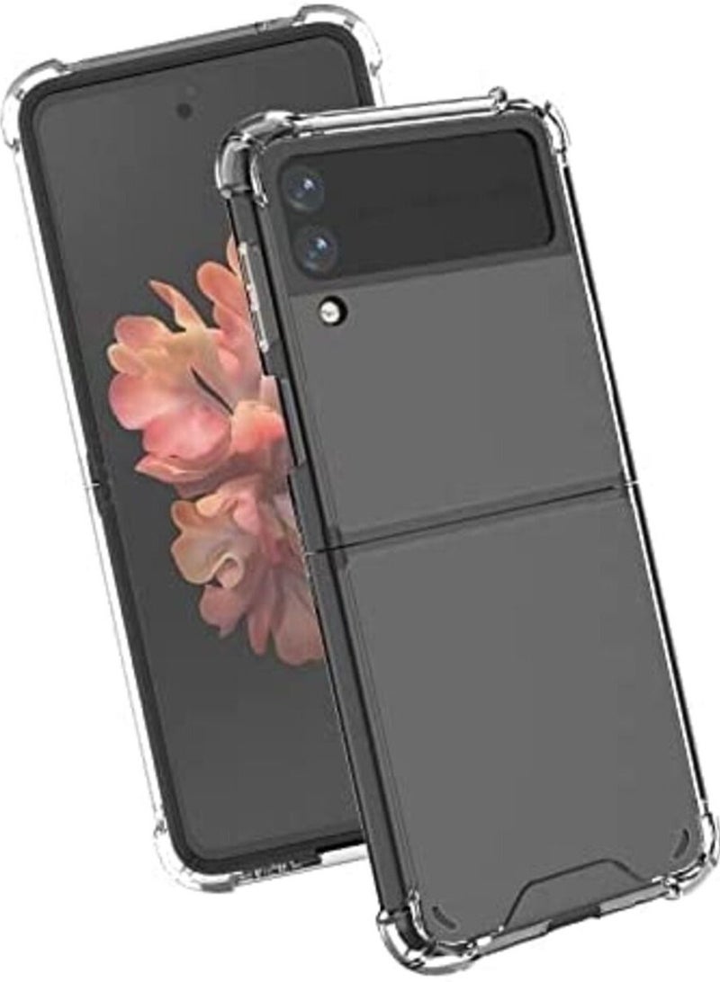Itop for Samsung Galaxy Z Flip 4 Acrylic Back Case with Edges Full Cover and Protect Camera - Transparent - Image 3