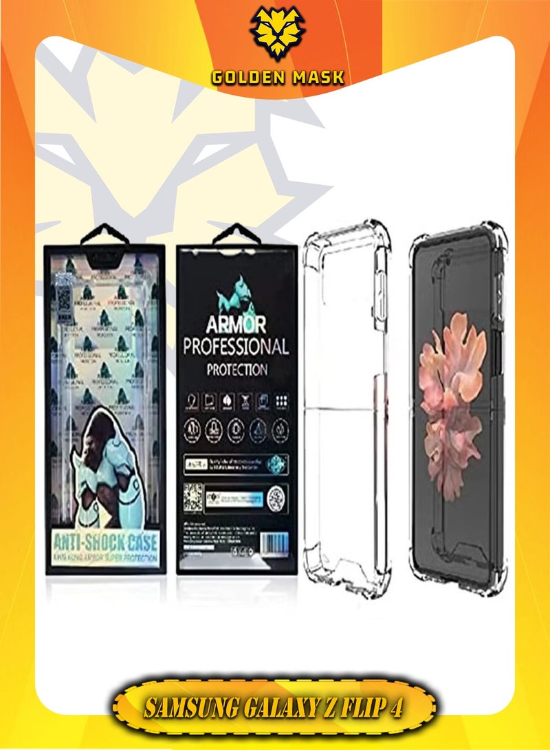 Itop for Samsung Galaxy Z Flip 4 Acrylic Back Case with Edges Full Cover and Protect Camera - Transparent - Image 1