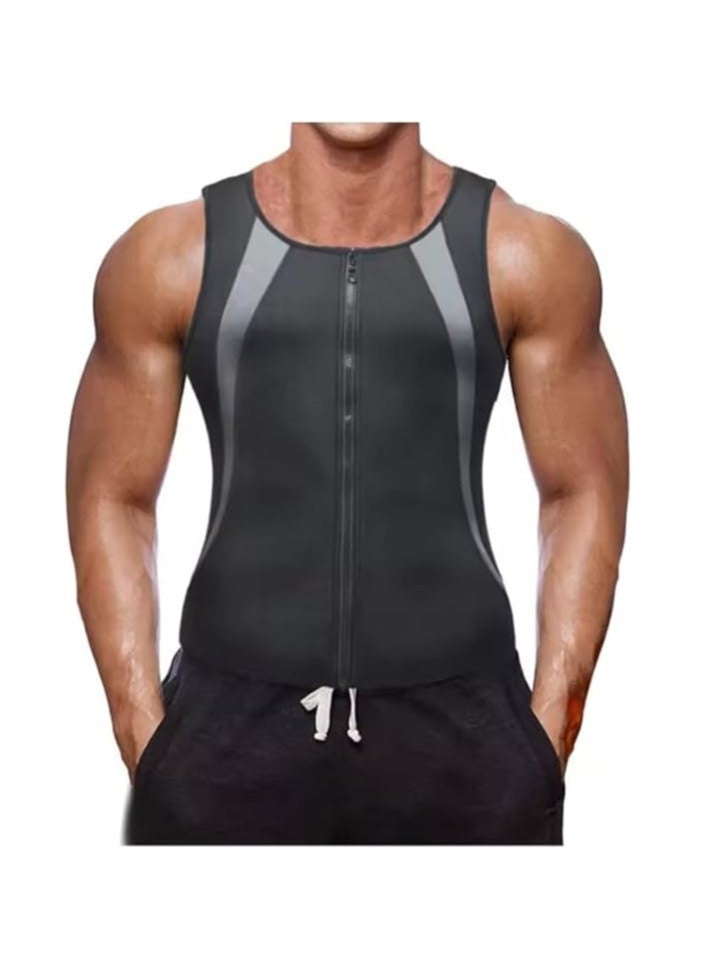 سبال الرجال عرق سترة الخصر المدرب الجسم المشكل الساخن النيوبرين الرياضة اللياقة البدنية الصالة الرياضية تجريب ساونا تانك الأعلى - Image 1