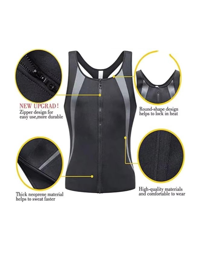 سبال الرجال عرق سترة الخصر المدرب الجسم المشكل الساخن النيوبرين الرياضة اللياقة البدنية الصالة الرياضية تجريب ساونا تانك الأعلى - Image 4