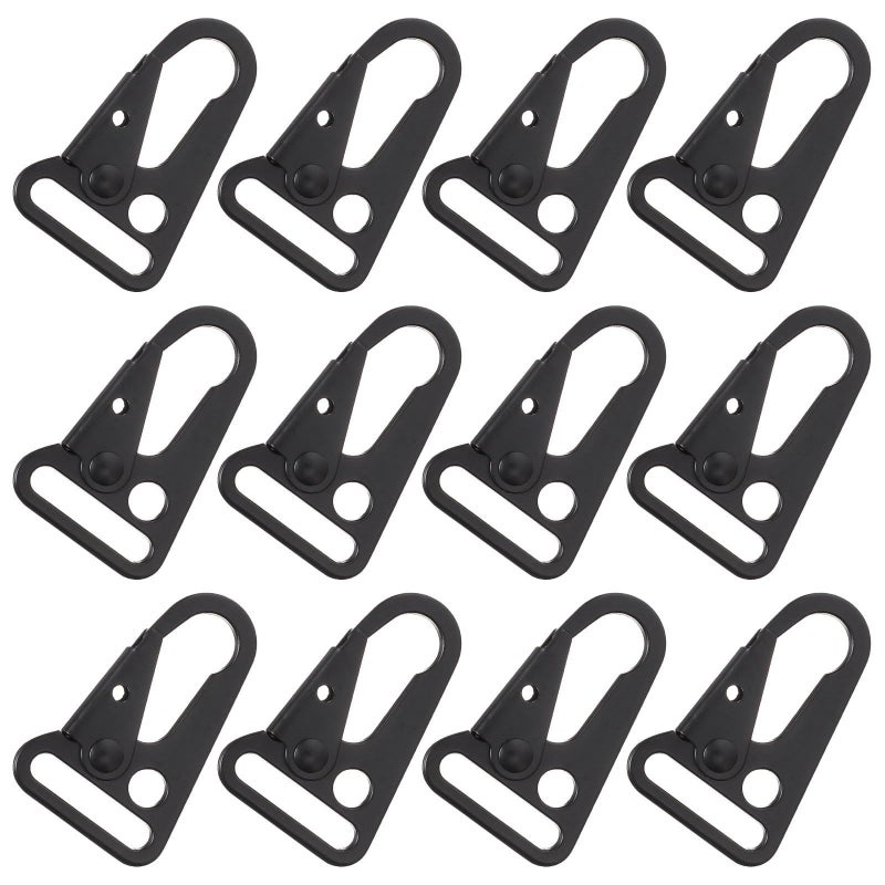 Zinc Alloy Carabiner Clips 12 Pcs Spring Snap Hook for Camping Hiking Keychain - Image 2