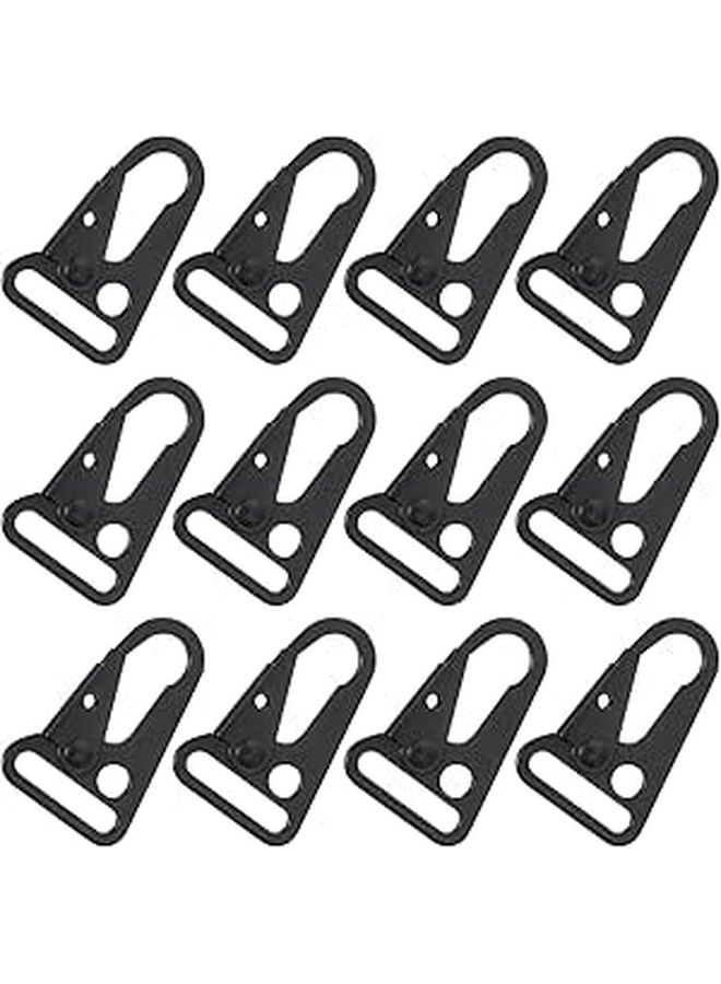 Zinc Alloy Carabiner Clips 12 Pcs Spring Snap Hook for Camping Hiking Keychain - Image 1