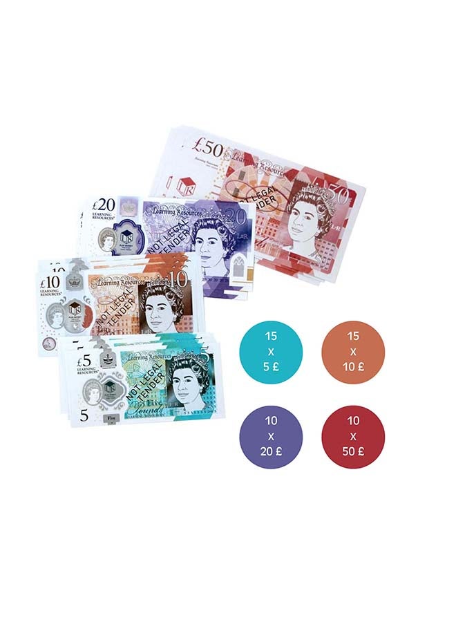 Learning Resources Uk Money Set (50 Paper Notes, Realistic Design, Ages 5+) - Image 3