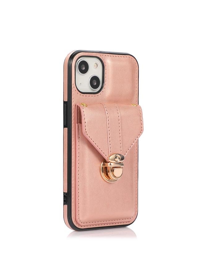 Zaboon Case For iPhone 13 Fashion Buckle Protective Case with Holder & Card Slot & Wallet & Lanyard - Image 3