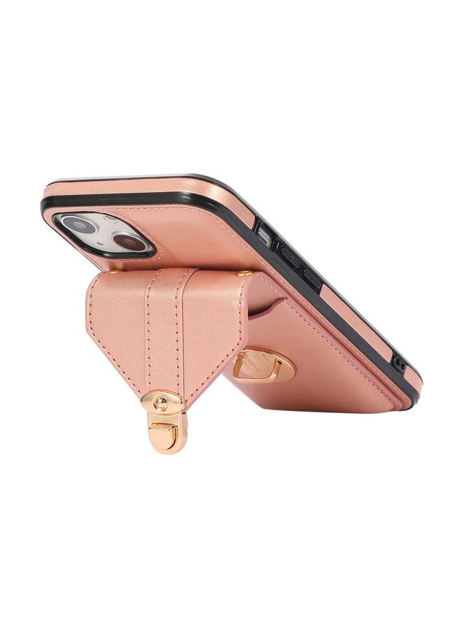 Zaboon Case For iPhone 13 Fashion Buckle Protective Case with Holder & Card Slot & Wallet & Lanyard - Image 4