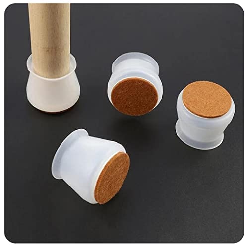 QUALIZA Silicone Chair Leg Floor ProtectorsFloor Protectors for ChairsRubber Chair Leg Protectors for Hardwood FloorsChair Leg Caps Chair Leg Covers for Wooden FloorsClear Medium - Image 1