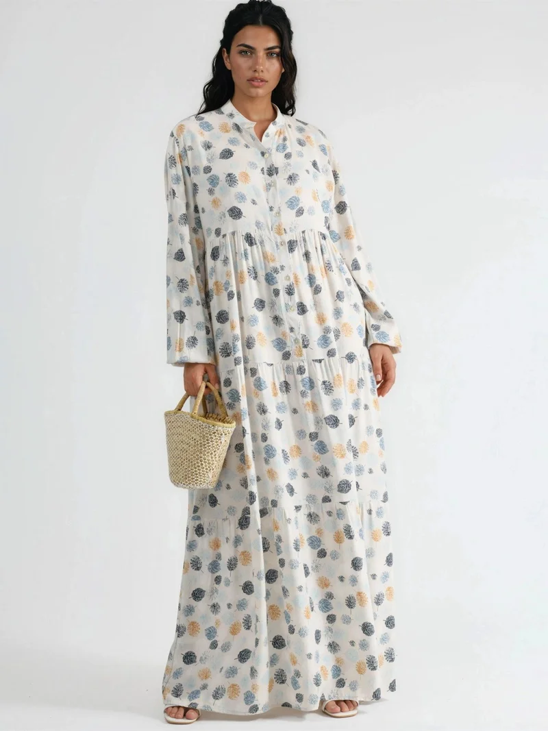 هيكاب Comfortable Patterned Maxi Dress