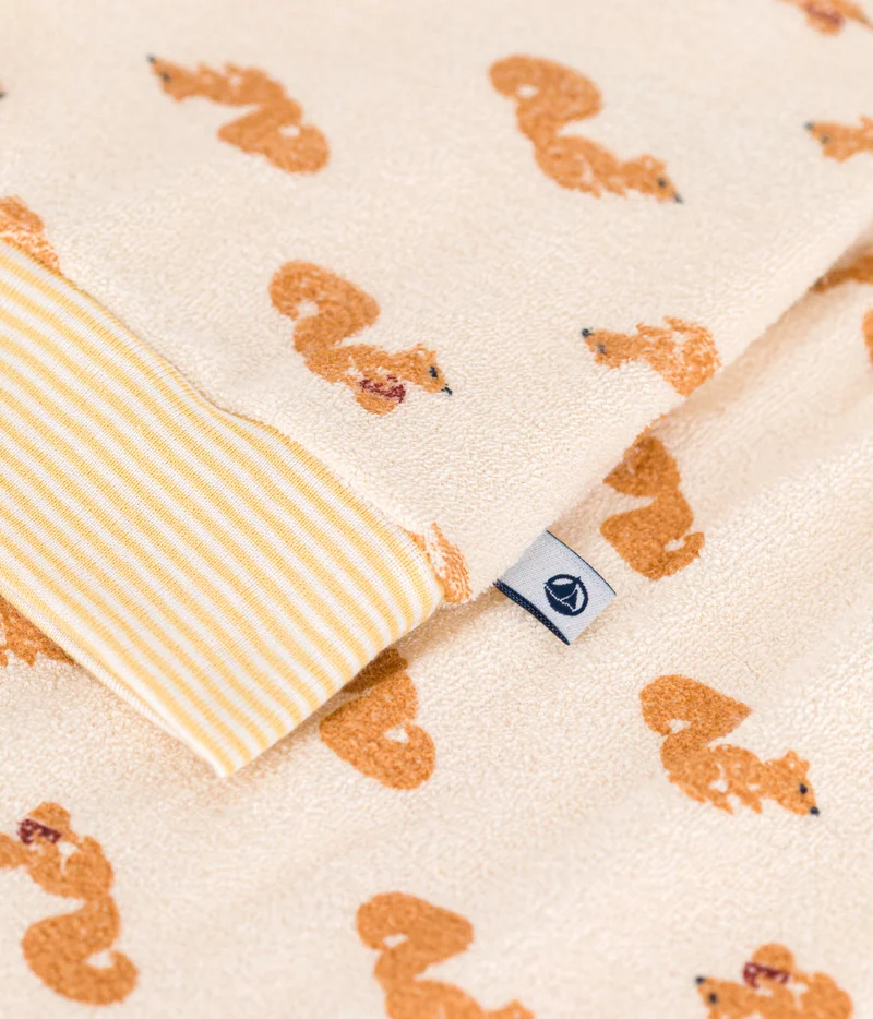 Petit Bateau Children's squirrel print brushed terry towelling pyjamas