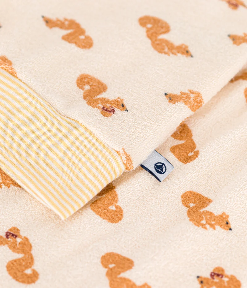 Petit Bateau Children's squirrel print brushed terry towelling pyjamas