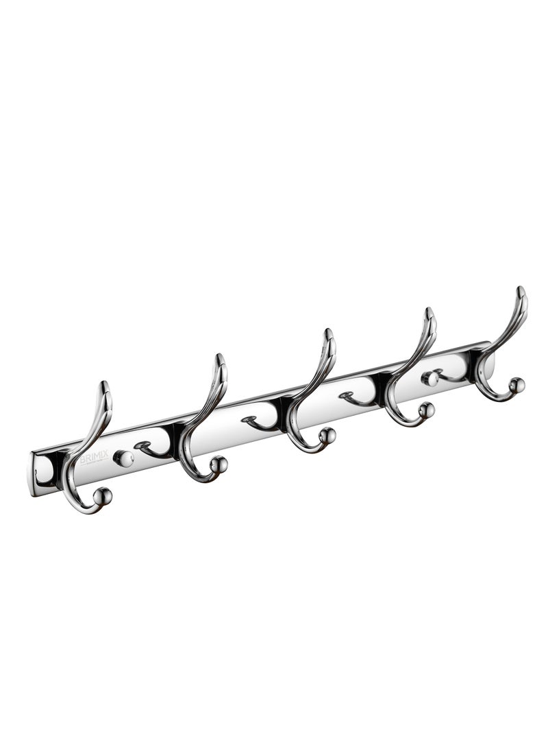 BRIMIX BRIMIX Wall Mount Coat Hooks Heavy Duty Stainless Steel Hooks for Hanging Towel Hat Robe Cloth Organizer for Bathroom Kitchen Living Room Bedroom Door Hook (5 Hooks)  - Image 1