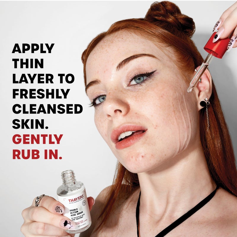 THAYERS سيروم ثايرز مزدوج الفعالية لعلاج حب الشباب مع حمض الساليسيليك، سيروم وجه لعلاج حب الشباب مع 2% حمض الساليسيليك ونياسيناميد، عناية مهدئة وغير مزيلة للدهون، 1 أونصة سائلة - Image 3