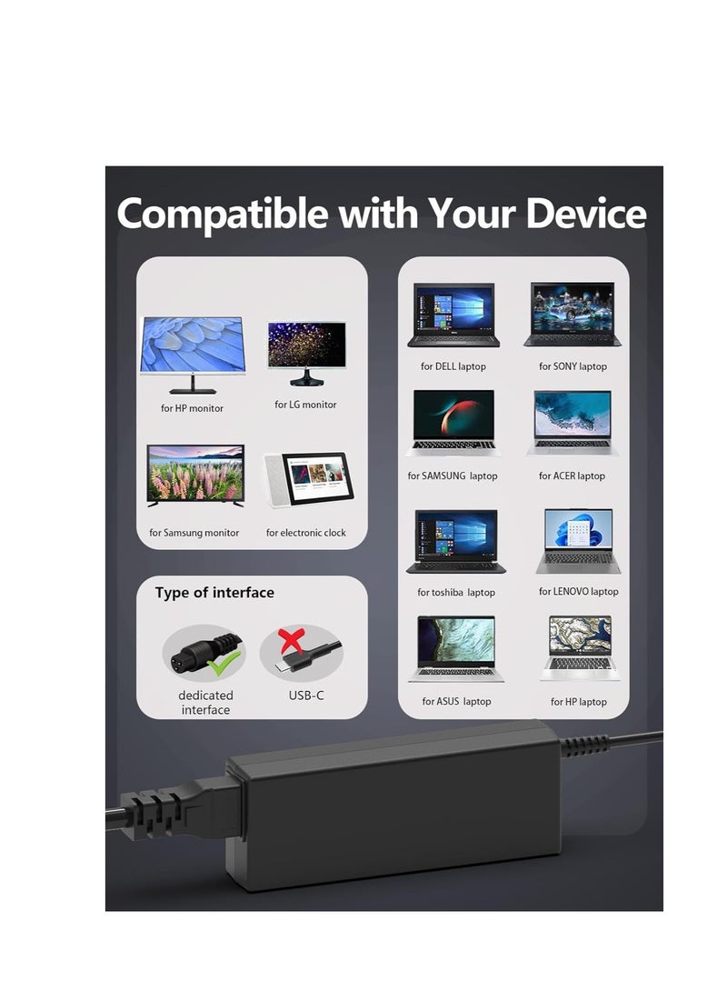 Terabyte شاحن لابتوب عالمي 90 واط محول طاقة AC مع 15 رأس متوافق مع لينوفو HP ديل أيسر أسوس سامسونج سوني غيتواي نوت بوك ألترا بوك كروم بوك كابل طاقة - Image 3