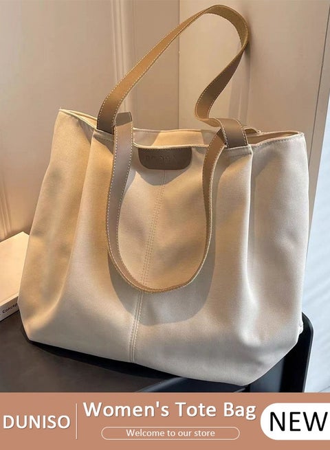 Women's Shoulder Tote Bag Canvas Handbag For Women Large Capacity Bucket Bag Fashionable Travel Messenger Shoulder Bag For Ladies Girls College Students
