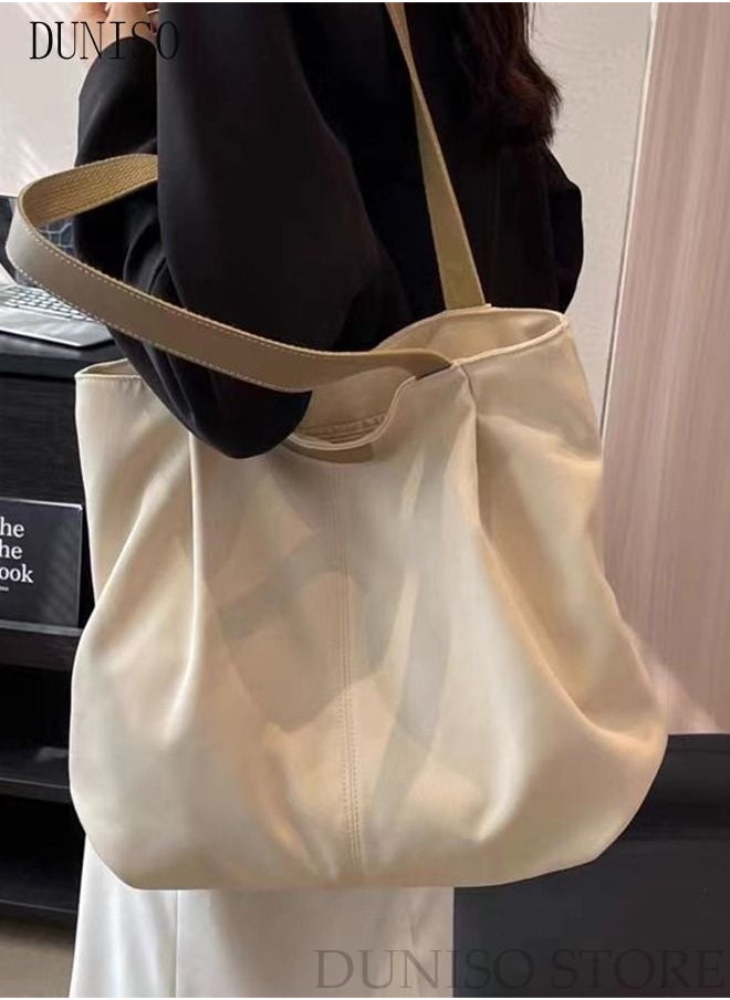 DUNISO - Women's Shoulder Tote Bag Canvas Handbag For Women Large Capacity Bucket Bag Fashionable Travel Messenger Shoulder Bag For Ladies Girls College Students - Image 1