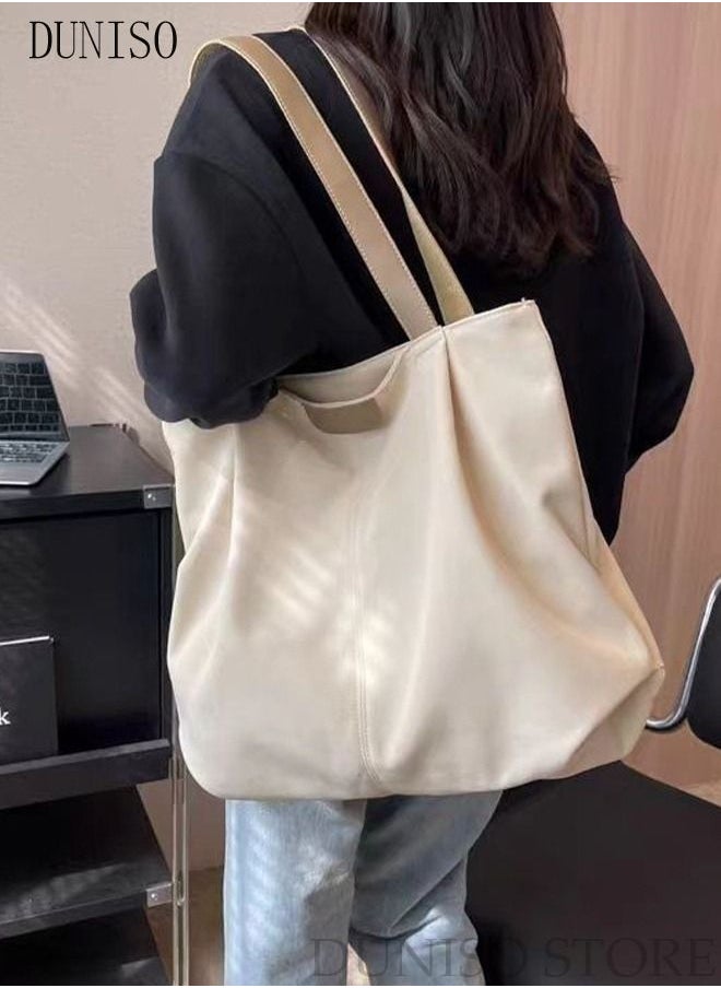 DUNISO - Women's Shoulder Tote Bag Canvas Handbag For Women Large Capacity Bucket Bag Fashionable Travel Messenger Shoulder Bag For Ladies Girls College Students - Image 1