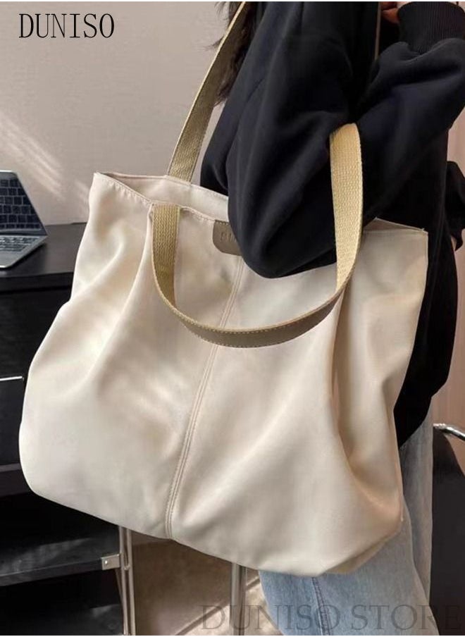 DUNISO - Women's Shoulder Tote Bag Canvas Handbag For Women Large Capacity Bucket Bag Fashionable Travel Messenger Shoulder Bag For Ladies Girls College Students - Image 1