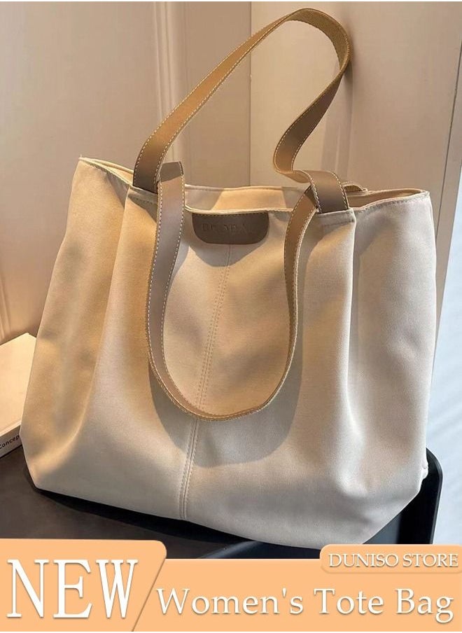 DUNISO - Women's Shoulder Tote Bag Canvas Handbag For Women Large Capacity Bucket Bag Fashionable Travel Messenger Shoulder Bag For Ladies Girls College Students - Image 1