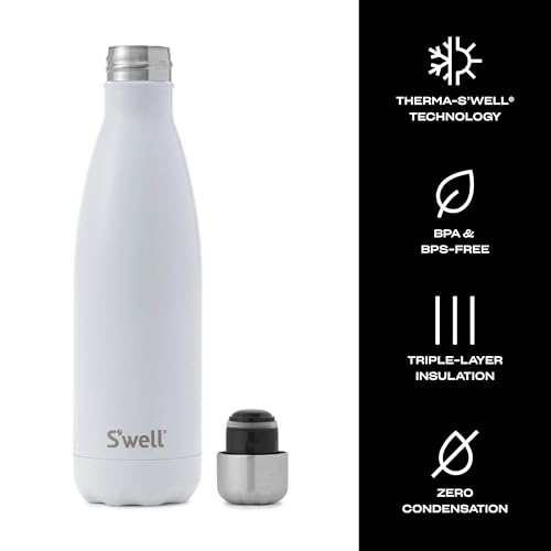 S'well Stainless Steel Water Bottle, 17oz, Angel Food, Triple Layered Vacuum Insulated Containers Keeps Drinks Cold for 36 Hours and Hot for 18, BPA Free, Perfect for On the Go - Image 4