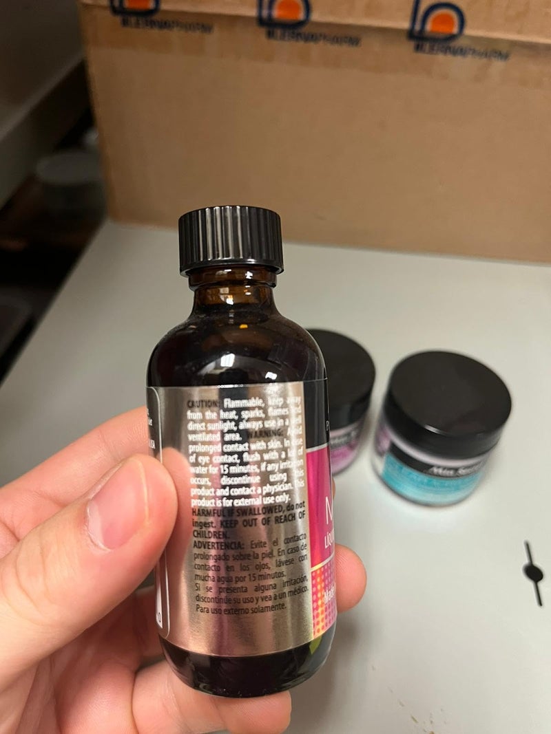 Mia Secret SECRET 2oz LIQUID MONOMER + 1oz CLEAR + 1oz PINK ACRYLIC POWDER NAIL ART - Image 5