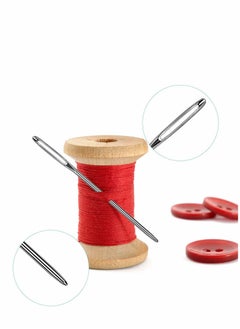 Excefore Large Eye Blunt Needles, Quality Stainless Steel Yarn Knitting Needles, Embroidery Needles for Brocade, and Sewing Needles, Crafting Knitting Weaving Stringing Needles (Silver - 12 Pieces)  - Image 4
