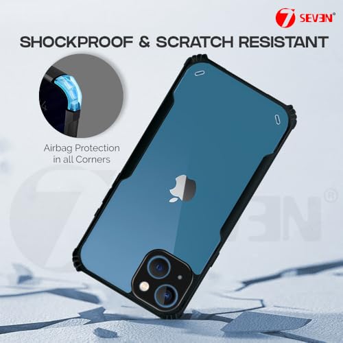 7-Seven 7SEVEN® Ipacky Back Cover for iPhone 13 Mobile Back Case Shock Proof Design Camera Edges Protection Crystal Clear Phone Case Precise Cutouts Matte Black Soft Bumper Phone Cover - Image 5