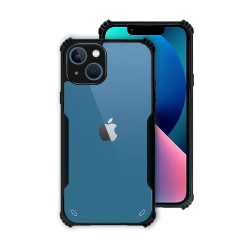 7-Seven 7SEVEN® Ipacky Back Cover for iPhone 13 Mobile Back Case Shock Proof Design Camera Edges Protection Crystal Clear Phone Case Precise Cutouts Matte Black Soft Bumper Phone Cover - Image 1