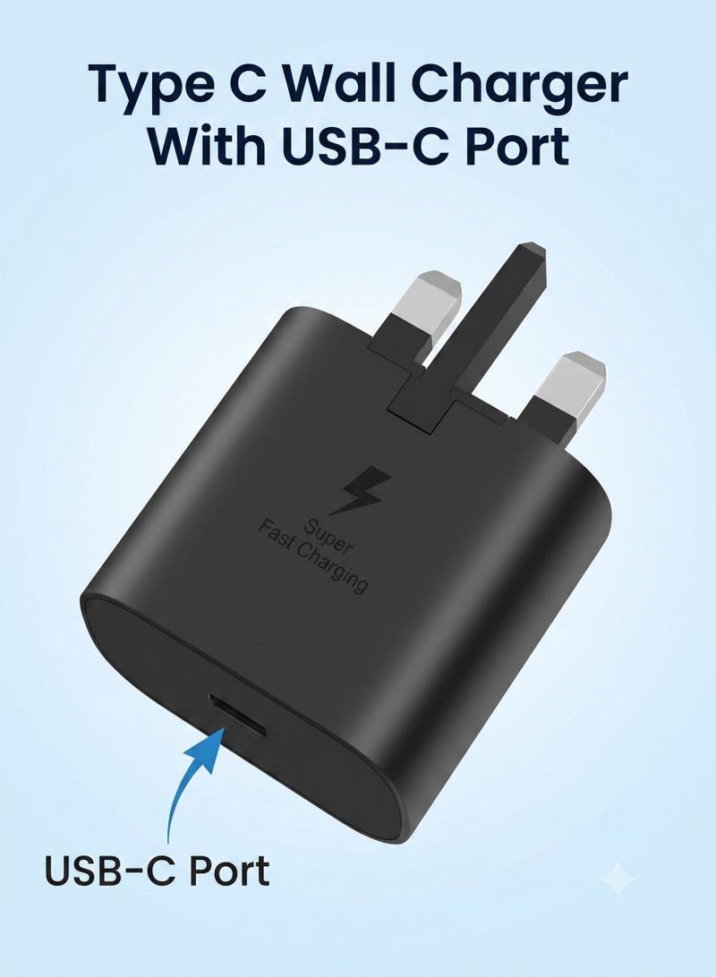 رياكلاود شاحن USB C فائق السرعة بقوة 45 واط لهواتف Samsung Galaxy S24 S23 S22، شاحن جداري Type C بمنفذ USB-C، محول طاقة USB C لسلسلة Galaxy S، الشاحن فقط بدون كيبل - Image 3