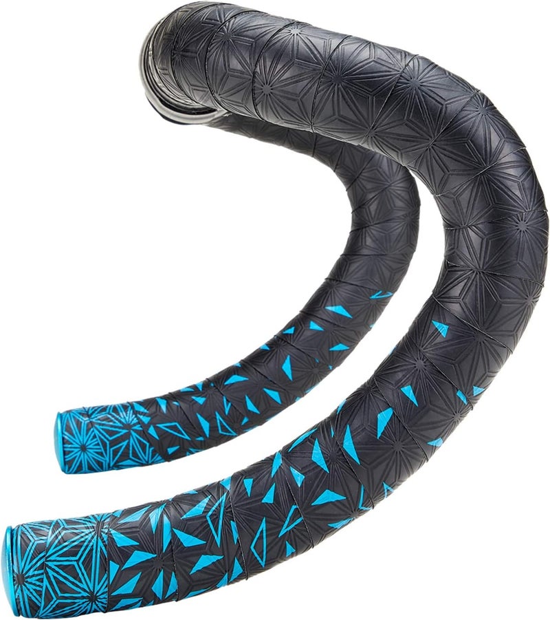 Supacaz Super Sticky Kush Star Fade Bar Tape, Neon Blue - Image 1