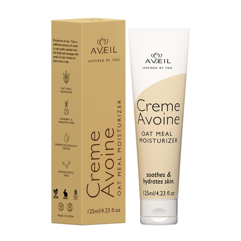 AVEIL Creme Avoine Oat Meal Body Moisturizer  Nourishing  Hydrating Moisturizer for Face  All Season Moisturizer for Body  For All Skin Types  NonGreasy Body Lotion  Pack of 1125ml - Image 1