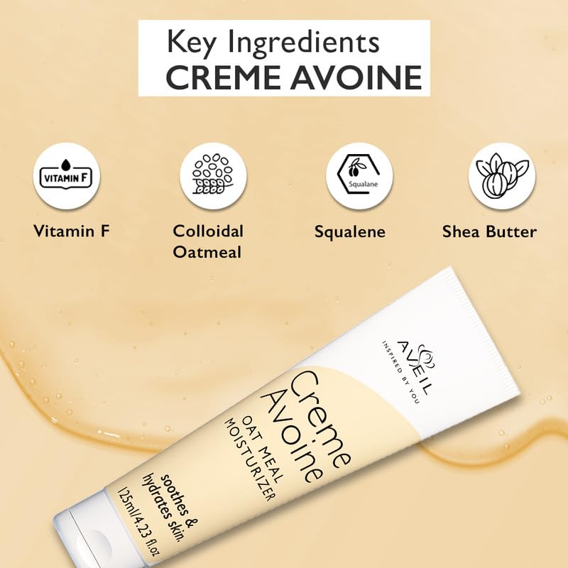 AVEIL Creme Avoine Oat Meal Body Moisturizer  Nourishing  Hydrating Moisturizer for Face  All Season Moisturizer for Body  For All Skin Types  NonGreasy Body Lotion  Pack of 1125ml - Image 3