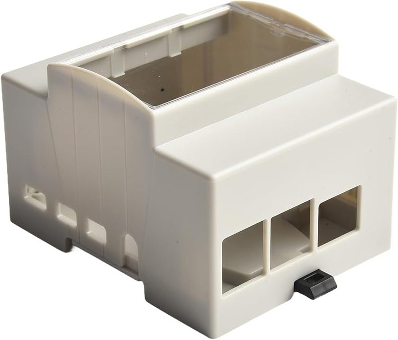 ABS Case DIN Rail Mount Enclosure for Raspberry Pi 4B 3B with Transparent Viewing Port Sliding Lock Wall Mount Pi4B No Fan - Image 4