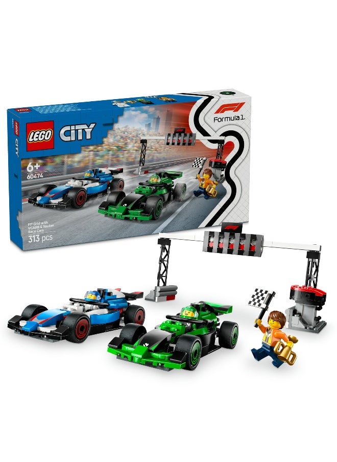 LEGO LEGO City F1 Grid with VCARB & Sauber Race Cars 60474 Building Set (313 Pieces)  - Image 1
