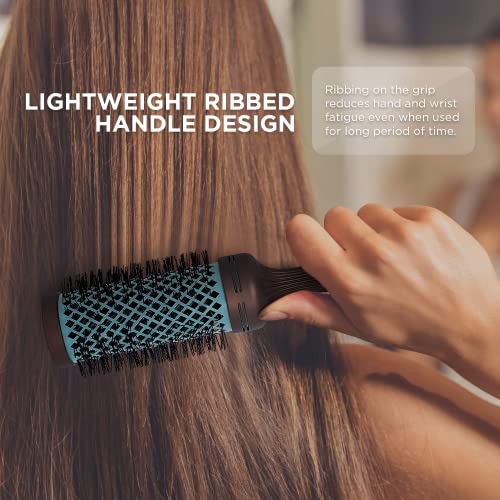 Spornette Ion Fusion Ceramic Round Brush for Blow Drying - Round Hair Brush for Blow Outs, Volume & Curling - Ion Bristles Help to Smooth Hair and Eliminate Frizz & Static (2.5 Inch) - Image 5