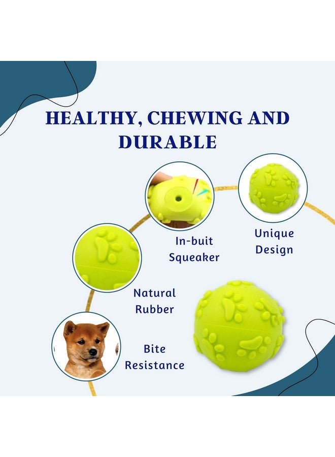 5 In 1 Squeaky And Chew Rope Dog Toy Combo - (2Knot Rope + Cotton Ball + Carrot + Corn Stick + Claw Ball) | Chewing, Playing, And Teething Toy For Small Dogs And Puppies - Image 5