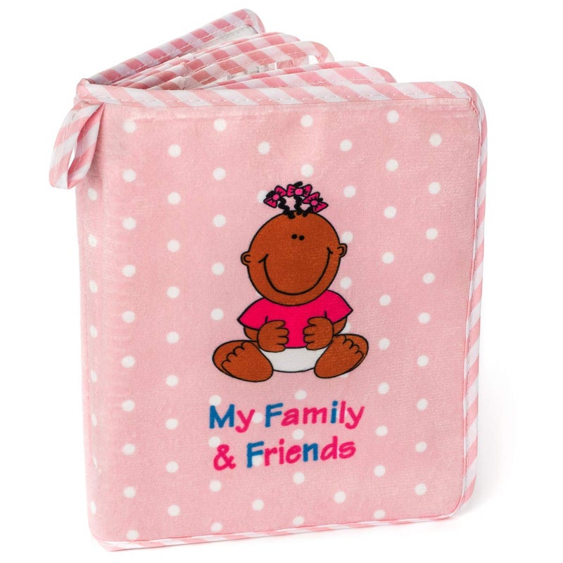 Genius Baby Toys My First Photo Album of Family Friends with Black Brown Multiracial African American Baby Girl
