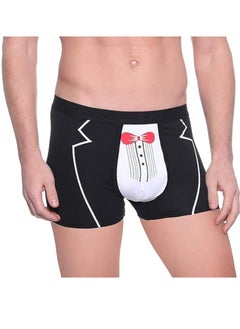 mens Tuxedo Print Elastic Waist Boxer Briefs Size : Large