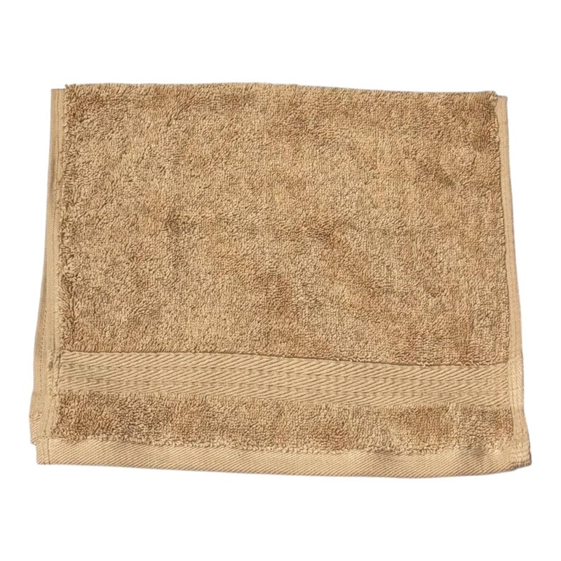 Cotton Hand Towel, Soft Terry, 30x50 cm, Bathroom Essential (Camel) - Image 2
