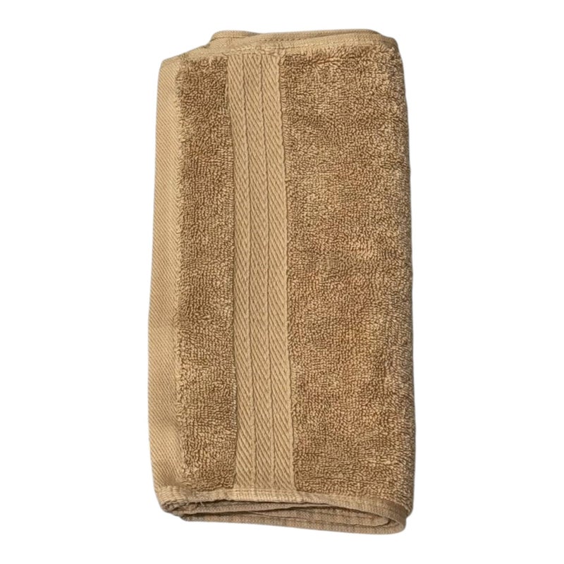 Cotton Hand Towel, Soft Terry, 30x50 cm, Bathroom Essential (Camel) - Image 3
